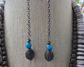 Native American Long Dangle Drop Earrings