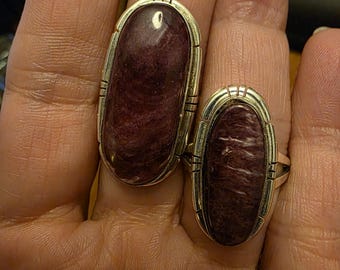 Native American Rare Purple Spiny Oyster Statement Ring (right)