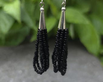 Native American Seedbead Dangle Earrings