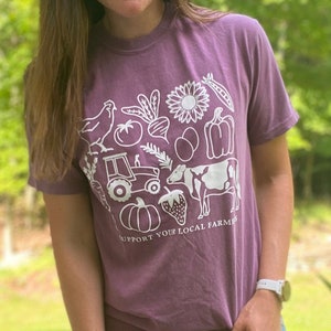 Support Local Farmers T-Shirt: Ringspun Cotton Small Farms Tee