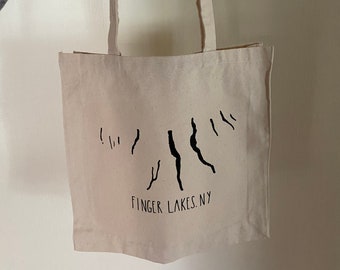 Finger Lakes Tote Bag, Reusable Bag, Finger Lakes Boat Bag