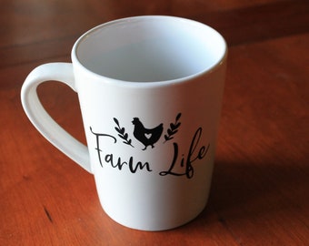 Tasse à café Farm Life, Tasse à café agricole, Cadeaux pour les agriculteurs, Vie à la ferme, Cadeaux de Noël, Cadeaux pour lui