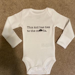 Buffalo mafia Onesie, Buffalo Football Onesie, Buffalo Baby, Mafia Baby
