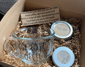 Coffee Lover Gift Box: Mug, Candle & Sugar Scrub