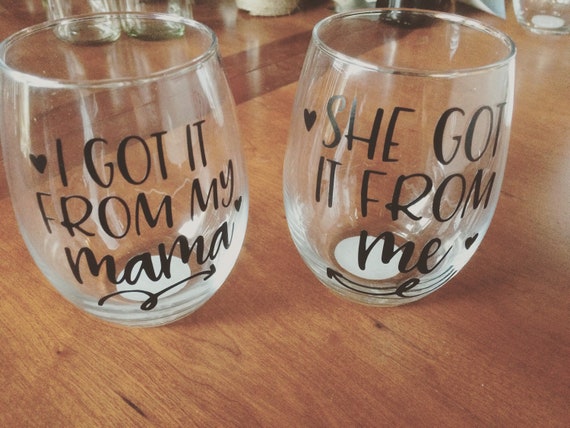 mother daughter wine glasses
