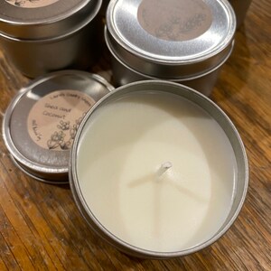 Shea and Coconut Natural Soy 4 oz soy candle, homemade, hand poured scented soy candles, candle gifts