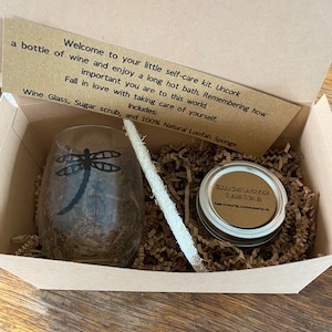Spa Entspannungswein Geschenkbox, Geschenkbox für Freundinnen, Entspannungsbox, Spa Geschenkset, Selfcarebox