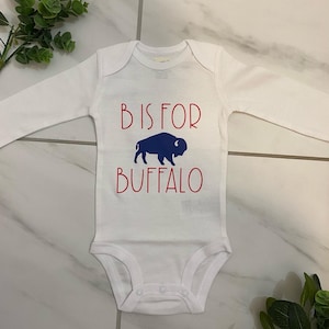 Buffalo Onesie, B is for Buffalo Onesie, Buffalo Football Onesie, Buffalo Baby,