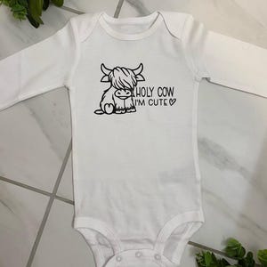 Cow Onesie, Farm Onesie, Cute Oneise, Holy Cow