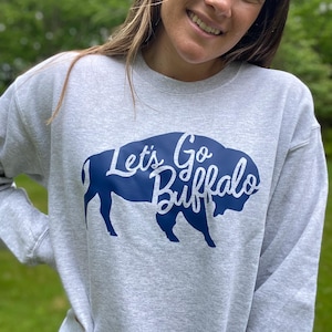 Buffalo Sweatshirt, Buffalo Football Sweatshirt, Let&#39;s Go Buffalo, Buffalo Gifts