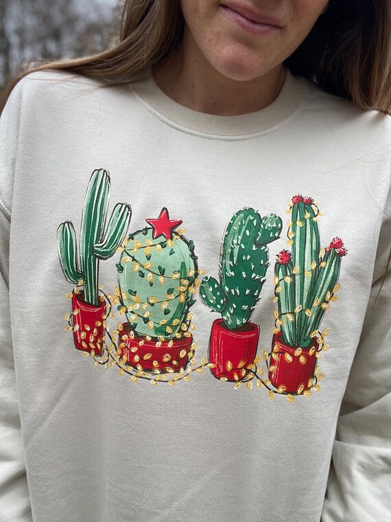 Moletom com Cacto de Natal: Presente para quem ama plantas no