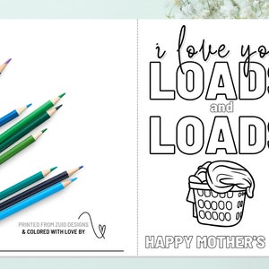 DIY Mother's Day Card Printable Mother's Day Card Colorable Mother's ...