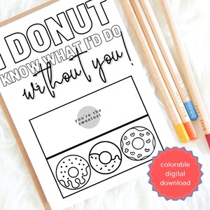 Printable Coloring Card | Digital Download | DIY Mother&#39;s Day Card | Colorable Birthday Card