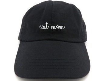 Cat mom hat - dad hat - cat lover hat - gifts for her - gifts for moms