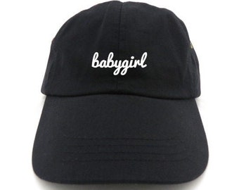 babygirl dad hat - pink dad hat - low profile - unstructured