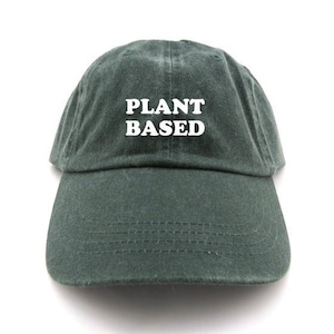 plant based hat - dad hat - vegan hat - vegetarian hat - gifts for her - gifts for him