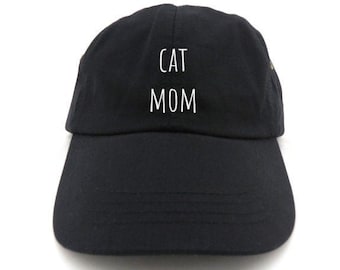 Cat mom hat - dad hat - cat lover hat - gifts for her - gifts for moms