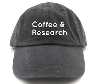 coffee and research hat - scientist hat - researcher hat - gifts for her - gifts for him