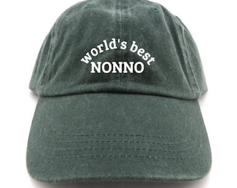 world&#39;s best nonno - gifts for grandpa - gifts for him - dad hat - father&#39;s day gift