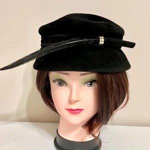 無料発送 Vintage Etsy - Hat Velour 帽子
