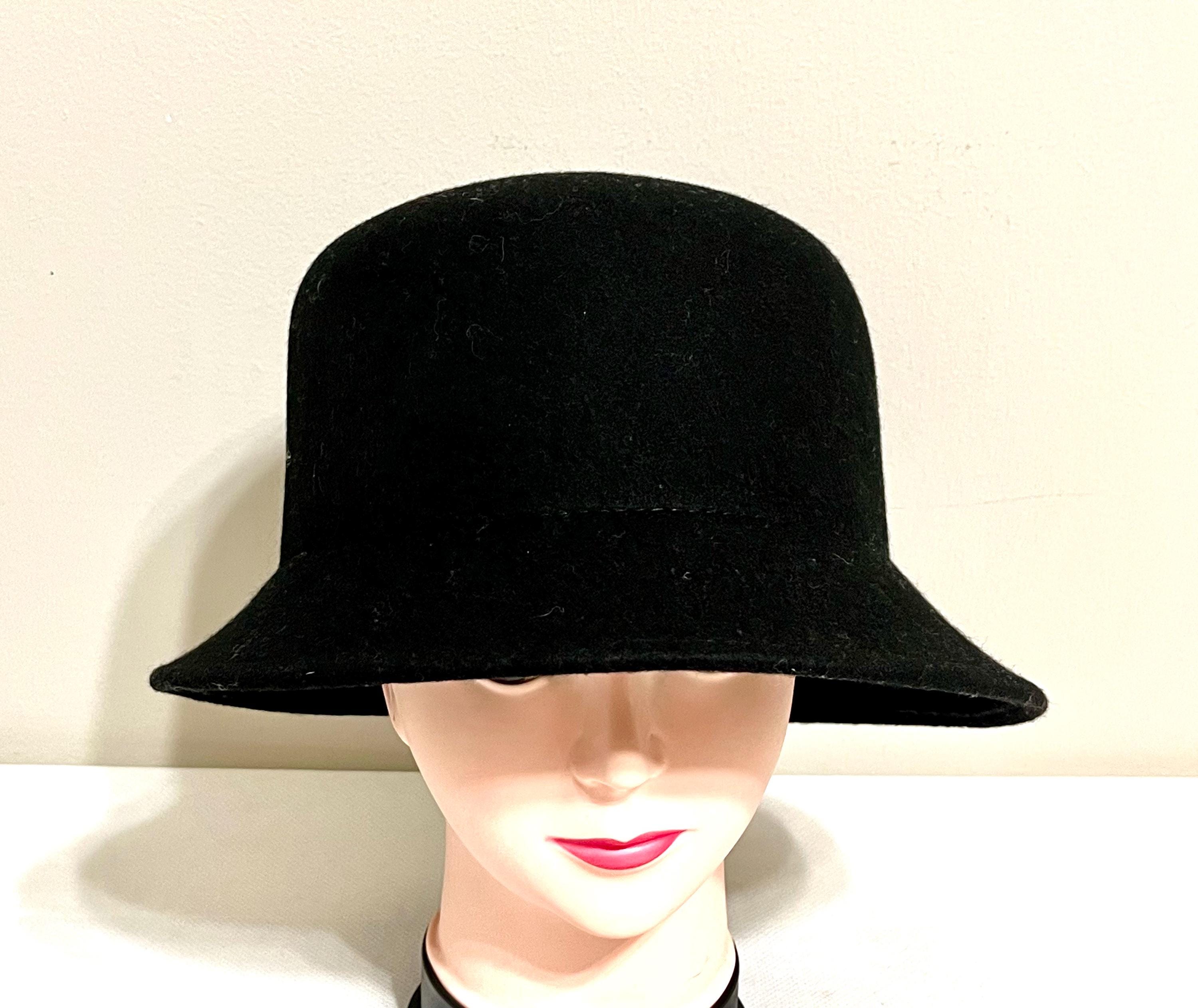 VINTAGE GIOVANNIO BUCKET HAT Vintage Giovannio New York White Straw Black Net Wide Brim  main image 3