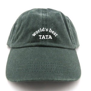 world&#39;s best tata - gifts for grandpa - gifts for him - dad hat - father&#39;s day gift
