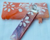 Padded Sunglass Case and Key Fob Set, Batik Fabric Gift Set , Tote Bag Accessories, Key Chain Eyeglass Case, Gift Set, Key Fob Wristlet