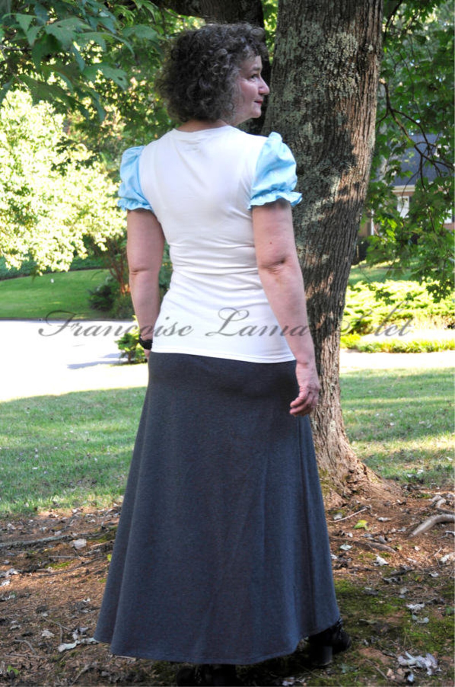 Charcoal Gray Maxi Skirt Hand Printed Jersey Long Skirt With Etsy
