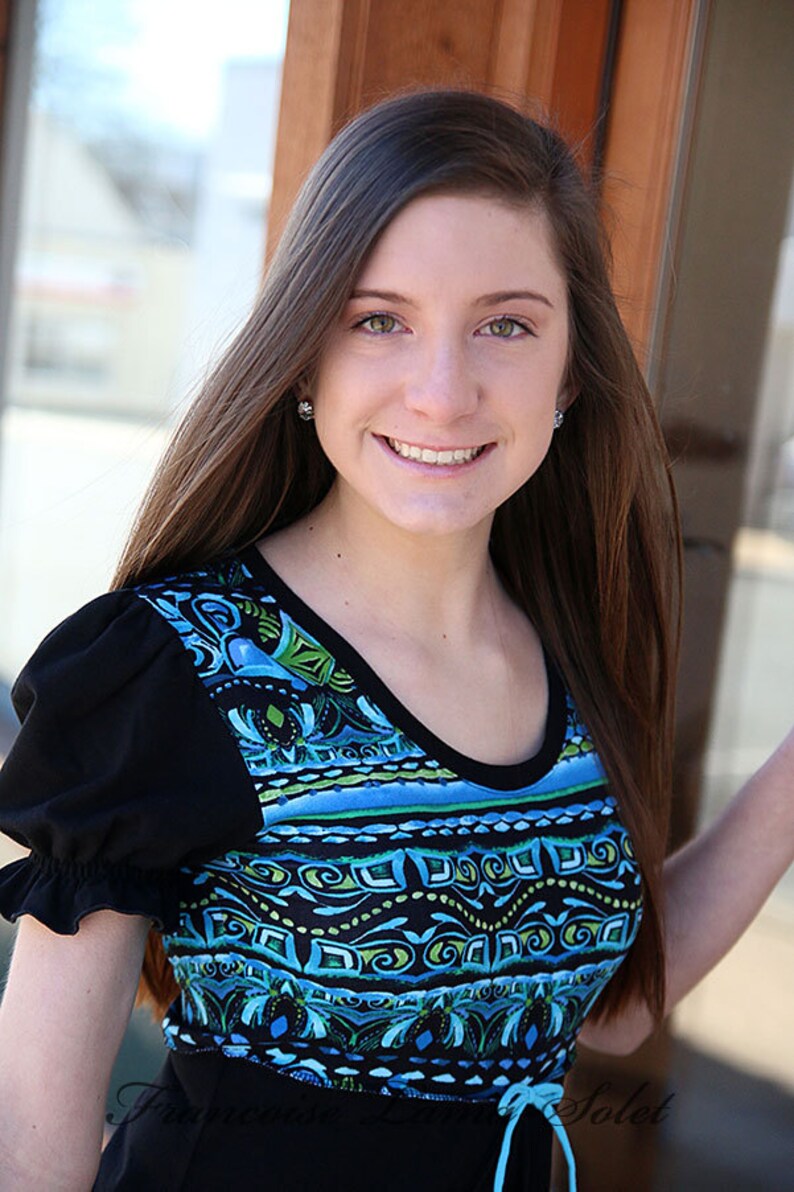 aztec print flared tunic