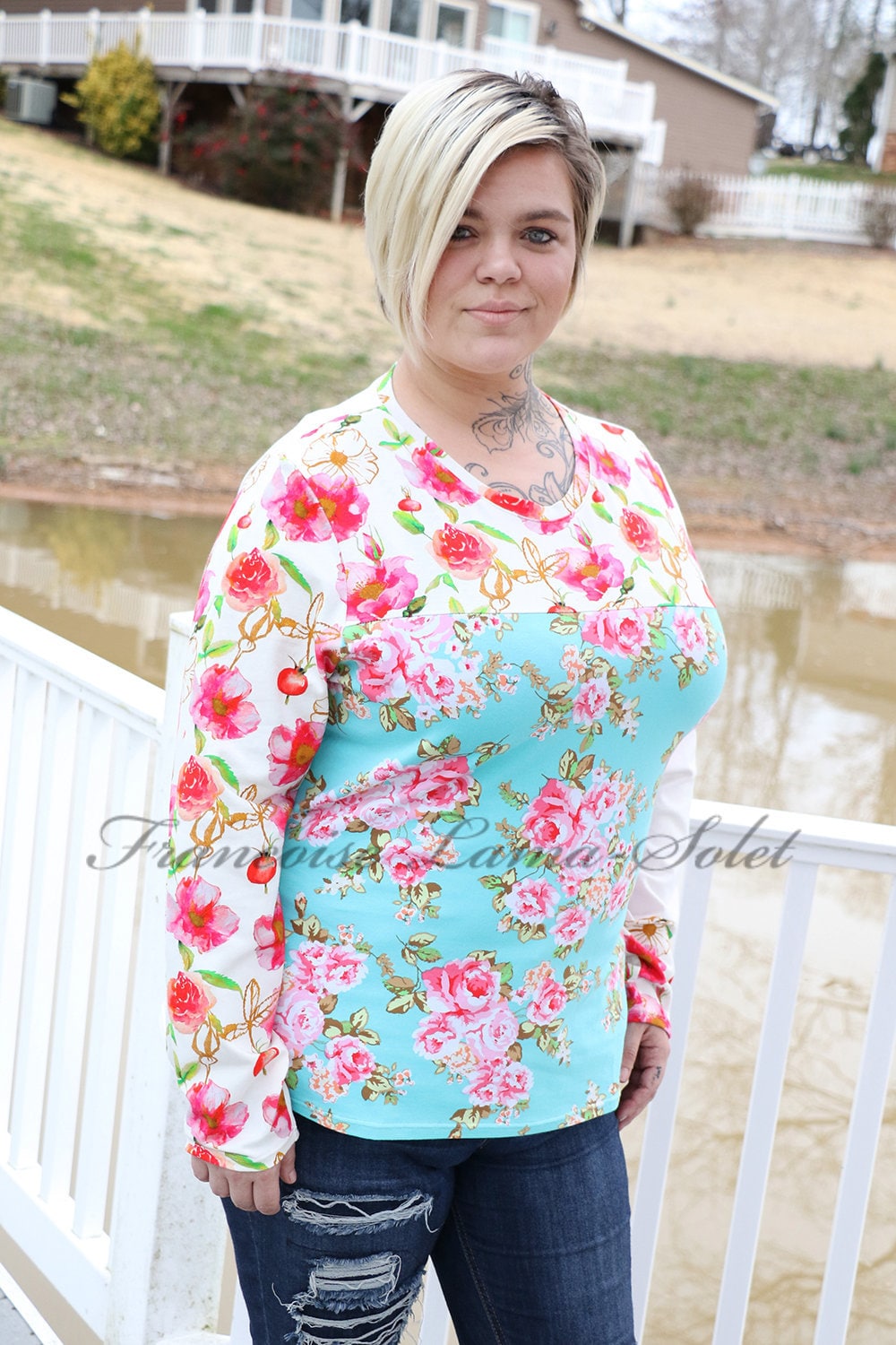 Floral Long Sleeve Shirt for Women 