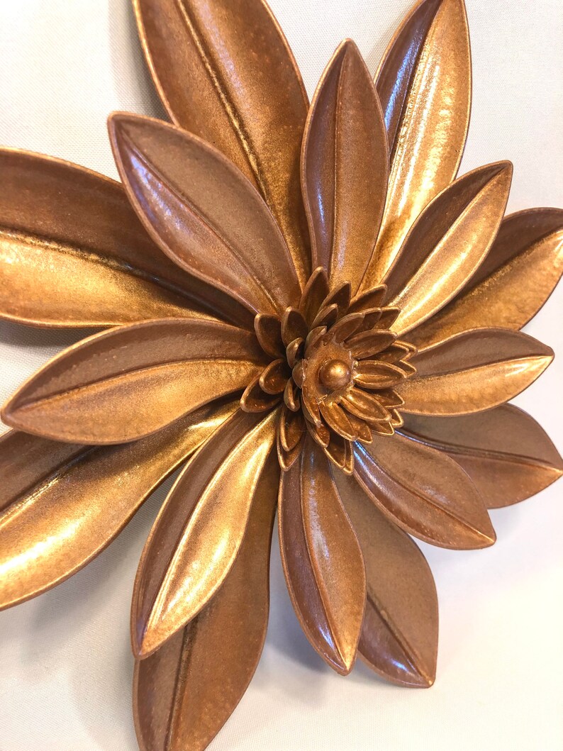 Midcentury Modern Flower Wall Artplastic Resin Set of 2 Etsy