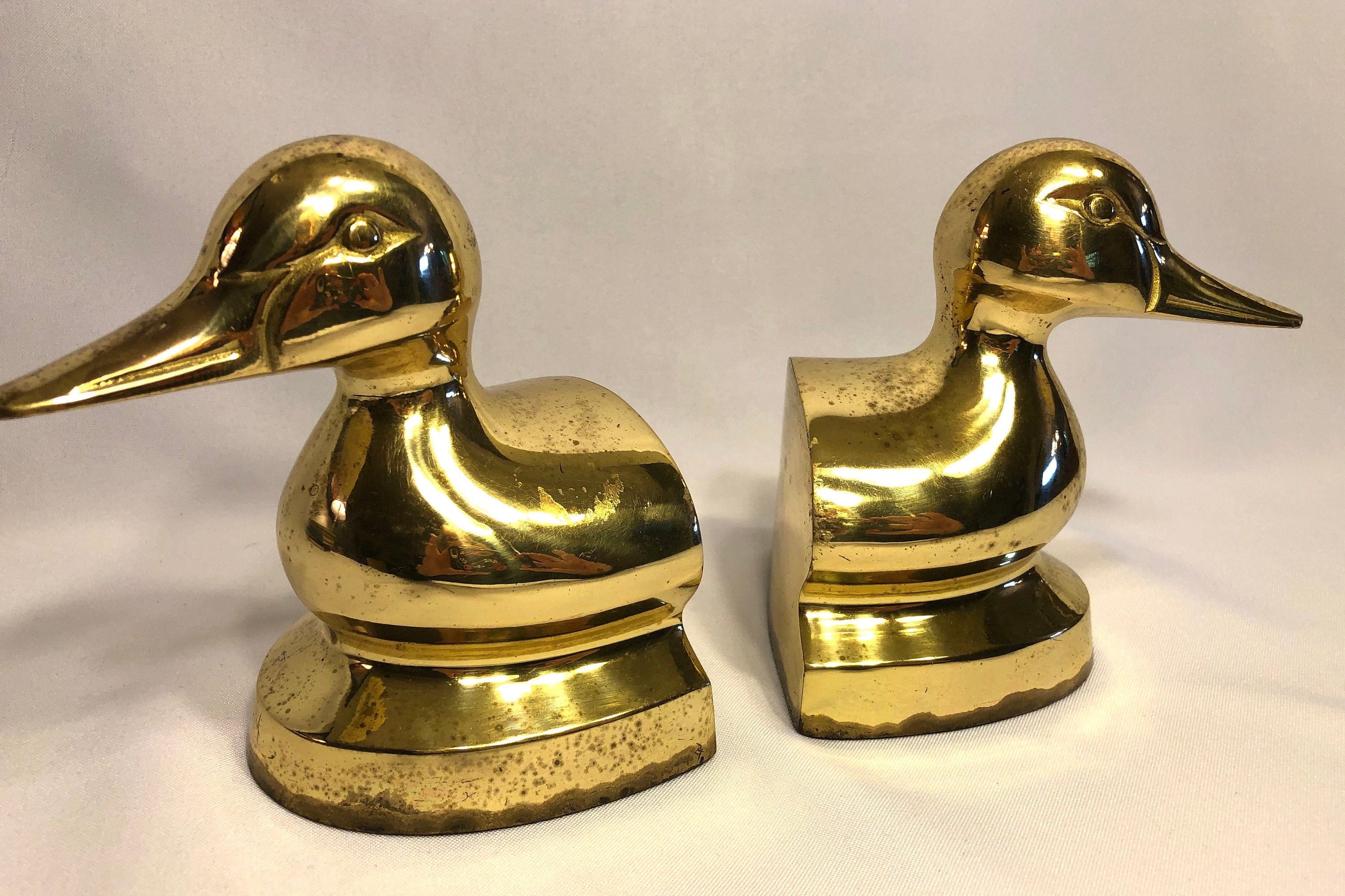 Brass Duck Bookendspair Etsy