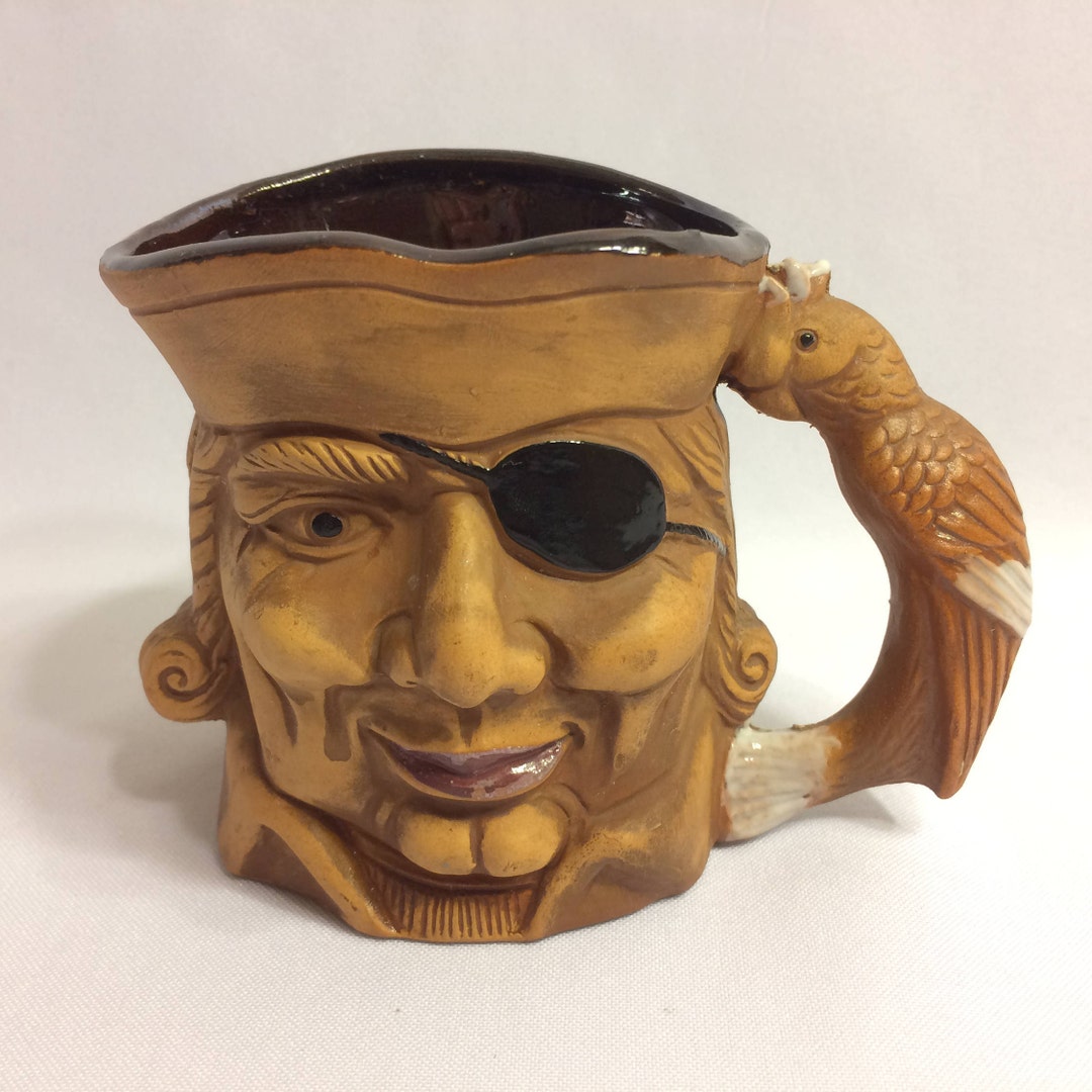 English Toby Like Mug old Captain With Parrot Etsy