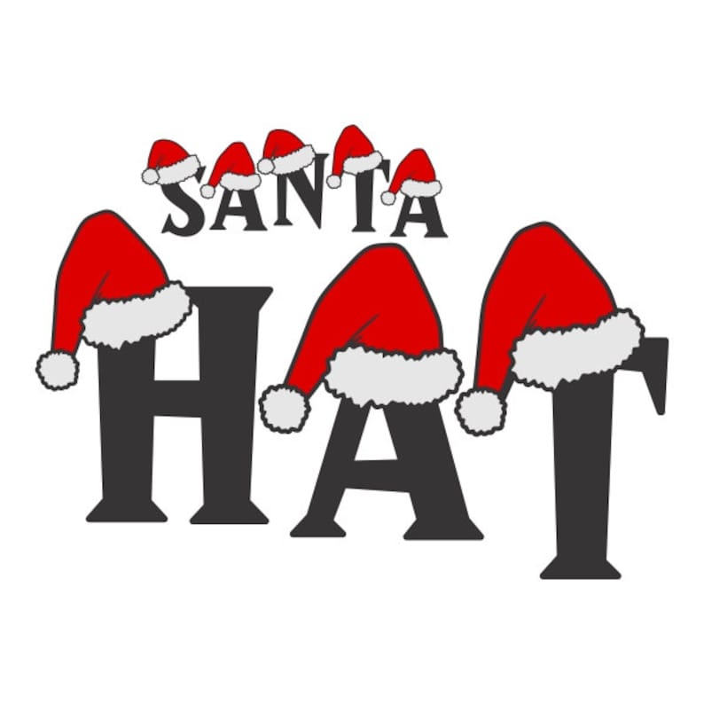 Santa Hat Alphabet | Etsy