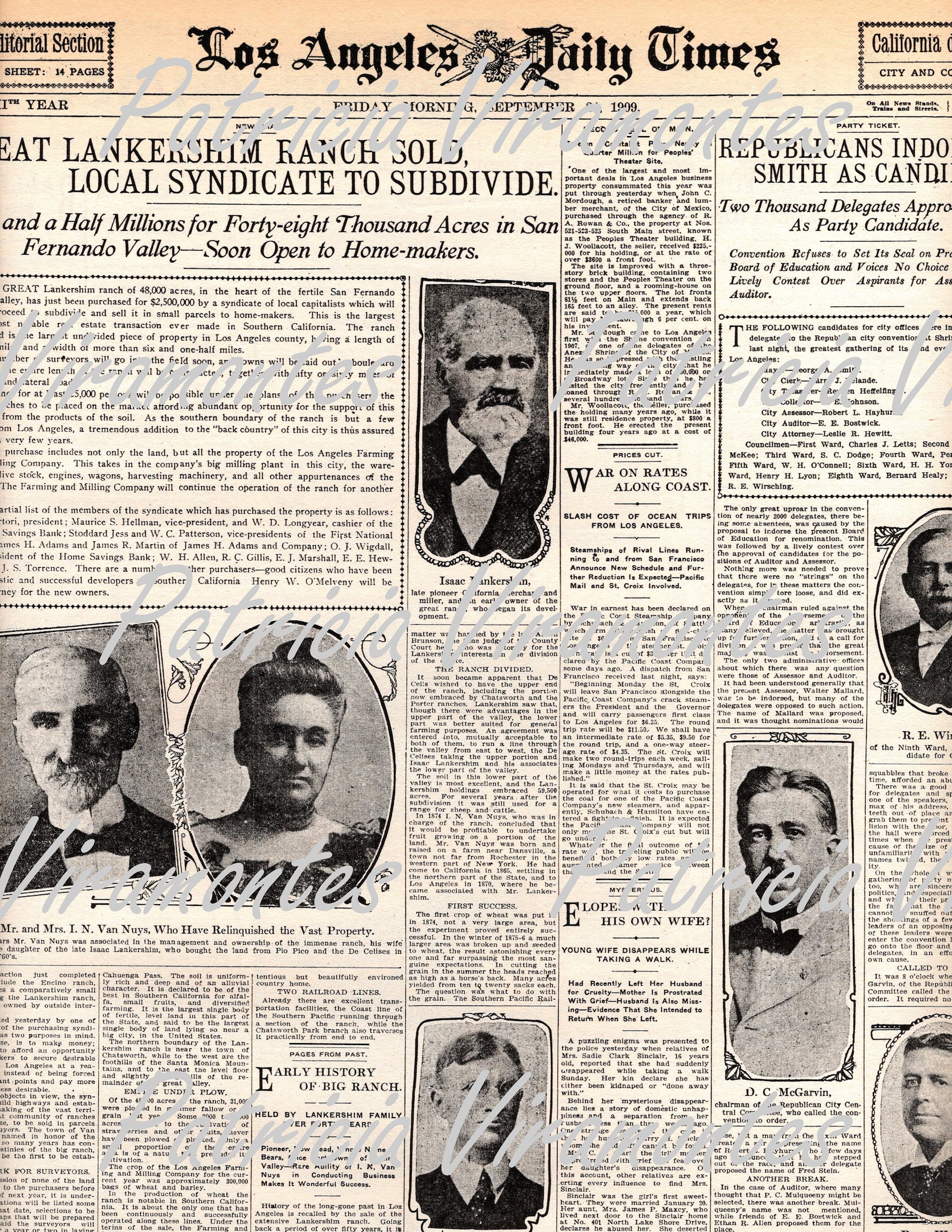 The Los Angeles Times Old Vintage Newspaper Pages 18811910 Etsy