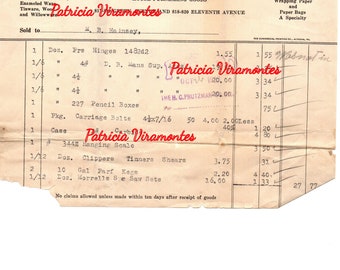 Vintage invoices Digital Kit 3