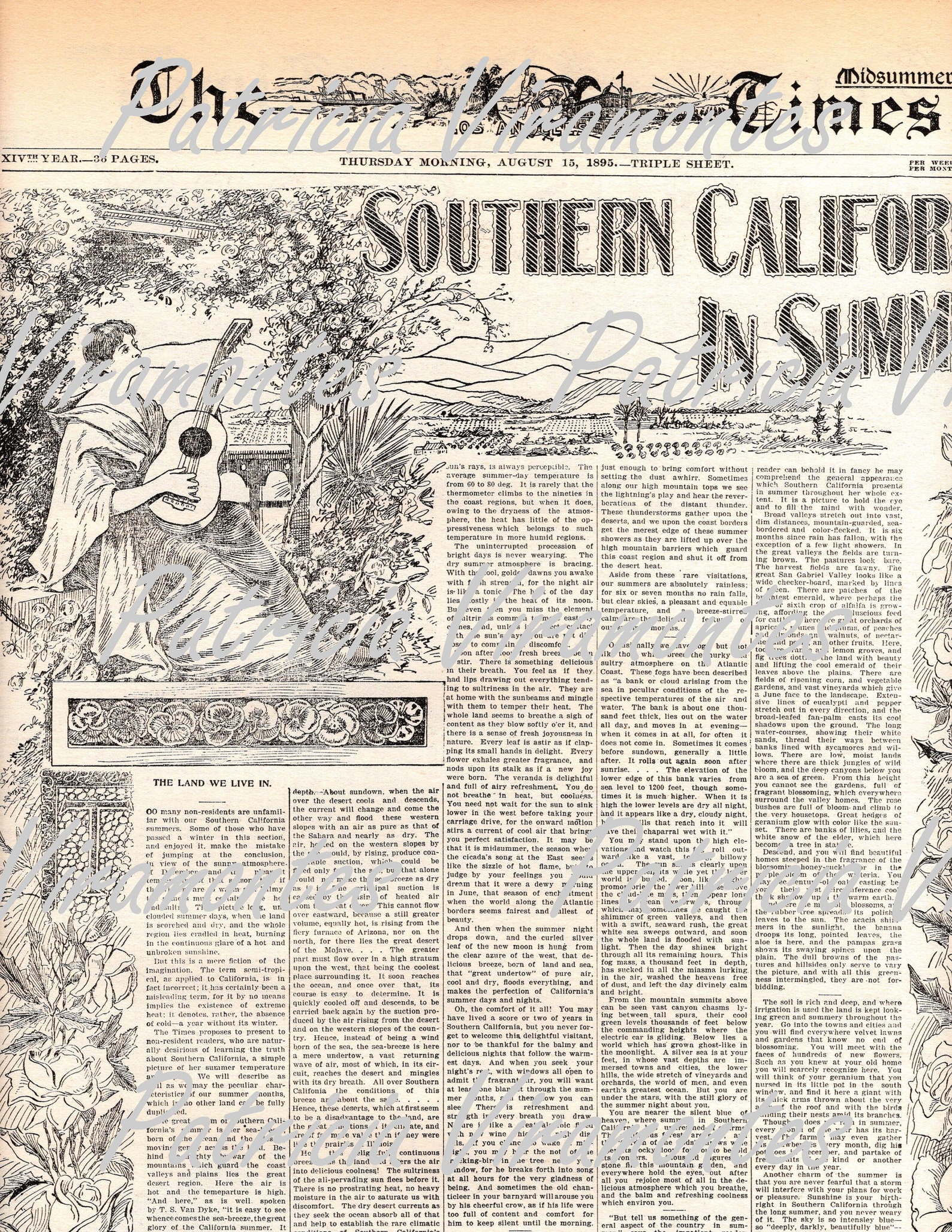 The Los Angeles Times Old Vintage Newspaper Pages 18811910 Etsy