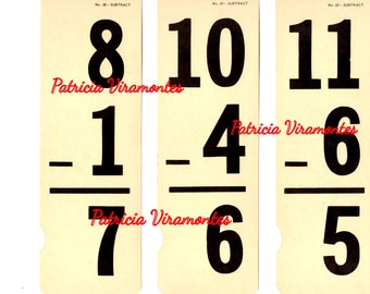 Subtraction Flash Cards Digital Kit