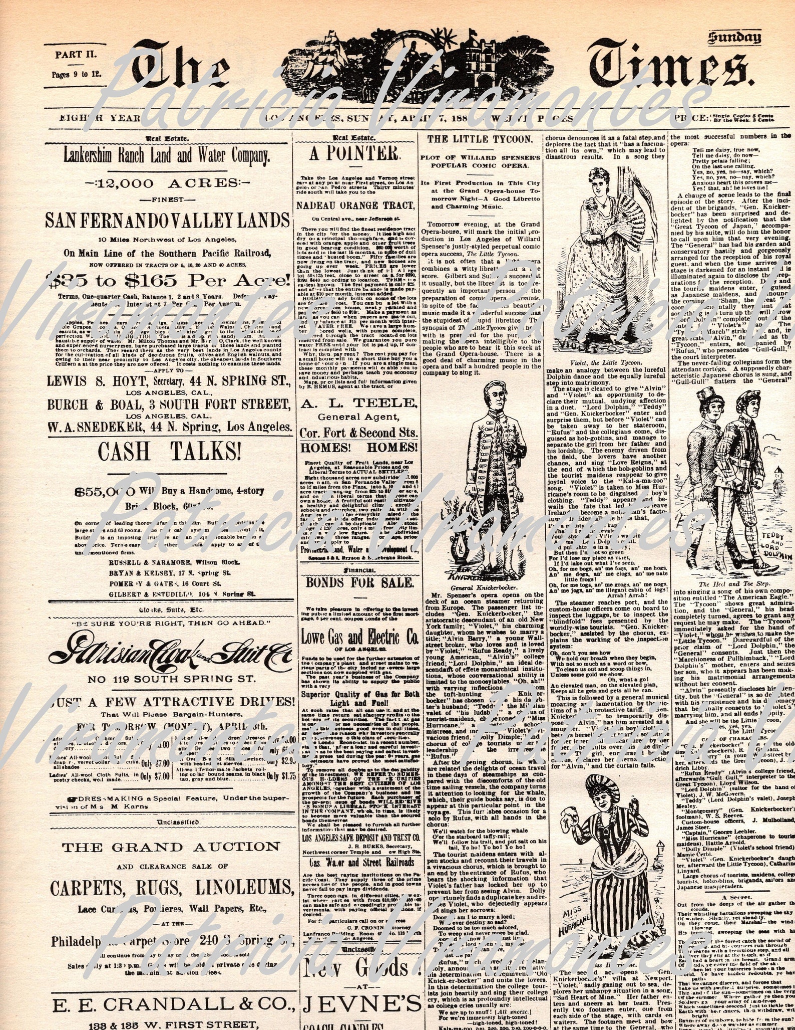 The Los Angeles Times Old Vintage Newspaper Pages 18811910 Etsy