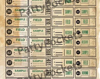 Vintage Style Tickets Set1