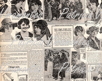 The Los Angeles Times Newspaper Pages Digital Kit