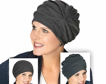 100% Cotton Trinity Turbans- 3 Way Head Covering for Women | Slouch Hat | Cancer Hats |  Cute Hats for Cancer Patients | Chemo Hats & Caps