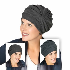 Yudi Bamboo Sleep Cap | Chemo Cap | Bamboo Turban | Cancer Headwear Women White