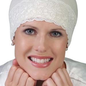 Cardani® Bamboo Lace Sleep Cap and Hat Liner
