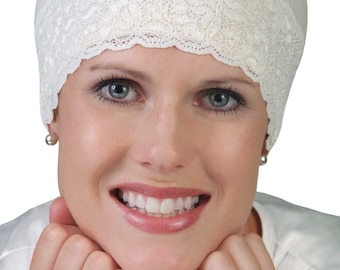 Cardani® Bamboo Lace Sleep Cap and Hat Liner