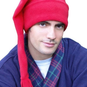 Sleeping Caps for Men | Santa Elf Stocking Cap | Mens Sleep Cap | Night Cap for Guys | Christmas Pajamas for Men | Christmas Gifts Bald Man
