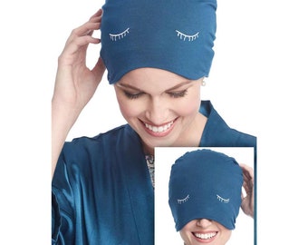 Eyelash Sleep Cap | Sleeping Hat & Travel Sleep Mask | Cardani Bamboo Viscose