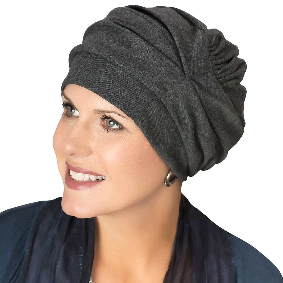 Women Visor Cotton Warm Beanie Slouch Hat Printed Chemo Cap Headscarf Wrap Hat 