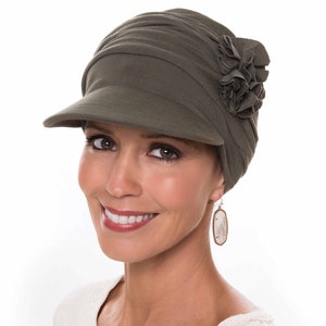 Large Florette Newsboy Hat in Bamboo Viscose by Cardani® | Chemo Hats for Women | Head Covers | Chemo Hats | Gifts for Cancer Patients