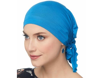 Easy On Pre Tied Head Scarf | Cardani Bamboo Viscose Ready Tie Scarves | Head Covering for Cancer Patients, Hair Loss | Cancer Scarf, Chemo